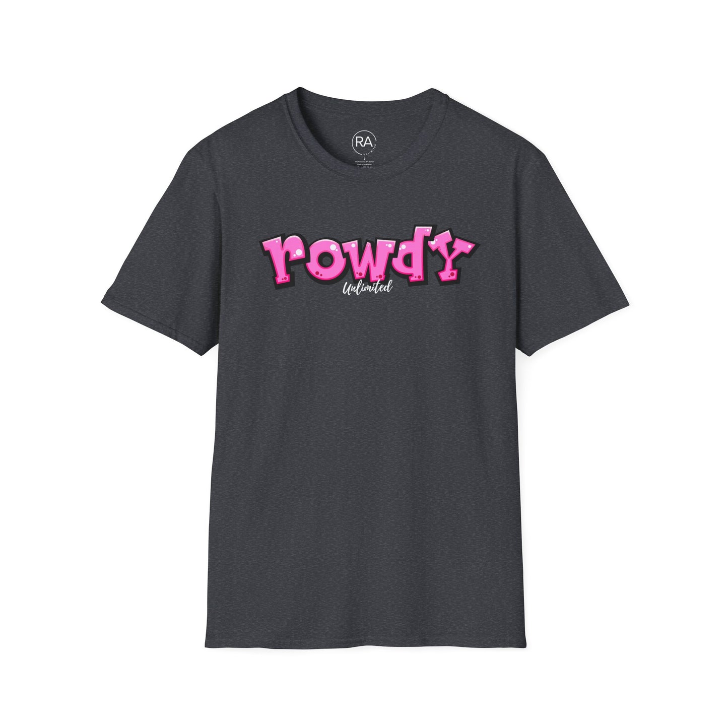 Pink Graffiti Rowdy Unisex Softstyle T-Shirt