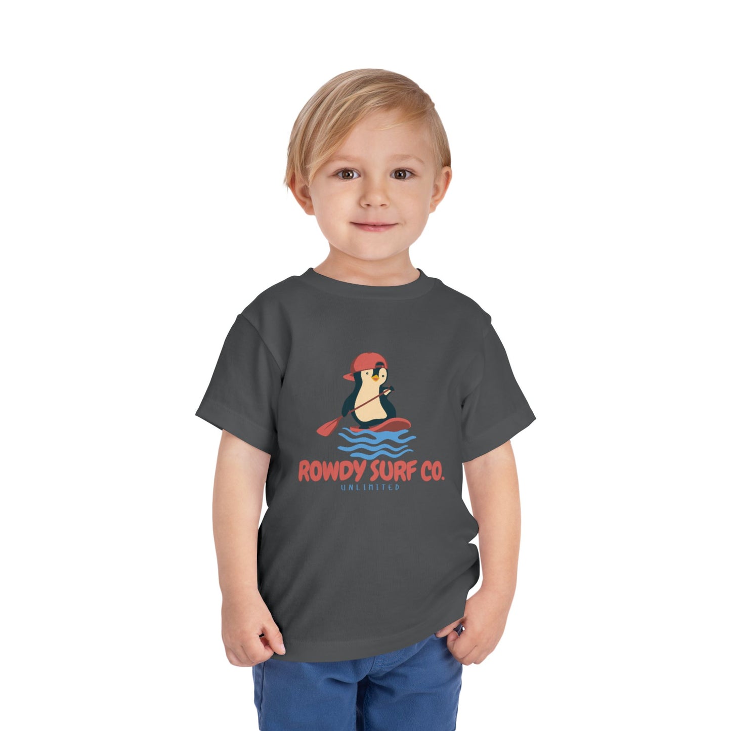 Surfing Penguin Toddler Short Sleeve Tee