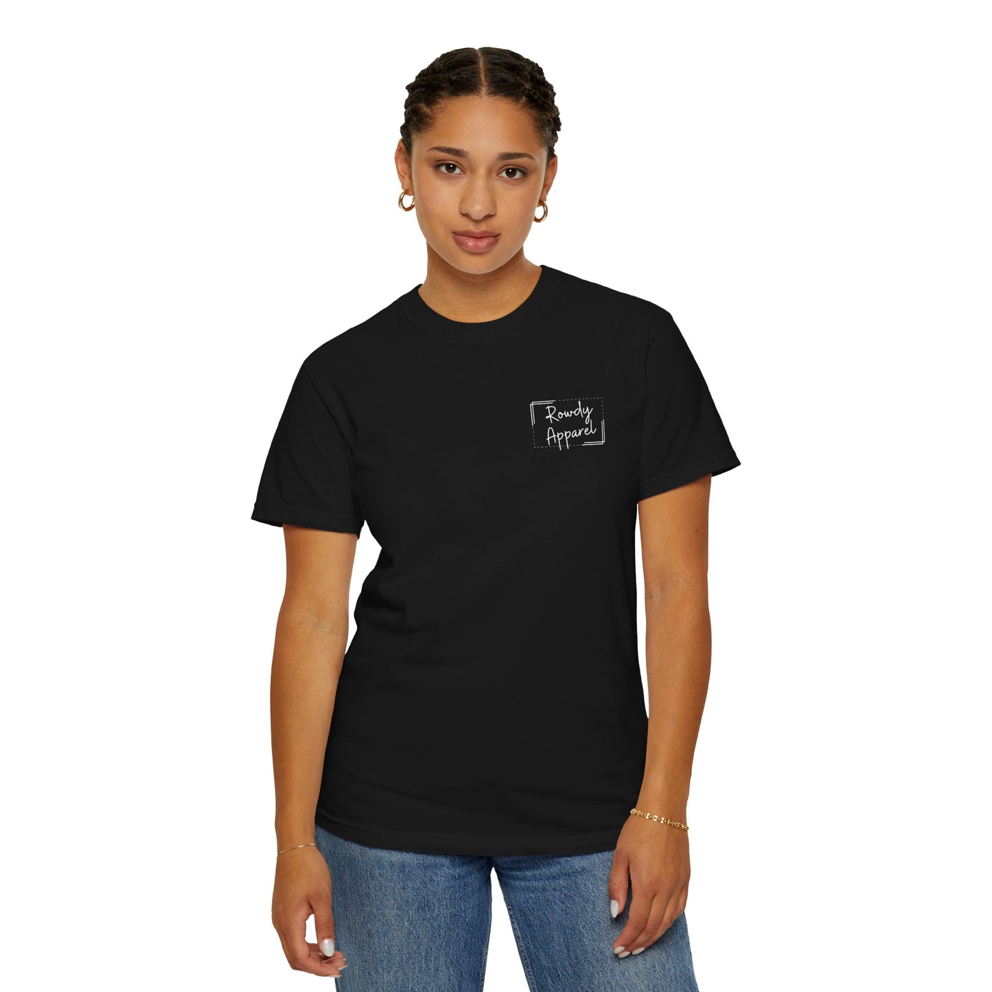 Rowdy Apparel Dotted Line Logo Unisex Garment-Dyed T-shirt