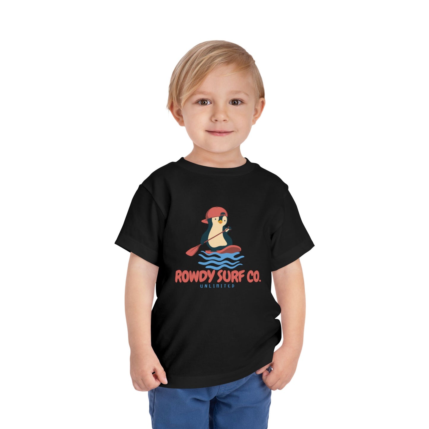Surfing Penguin Toddler Short Sleeve Tee