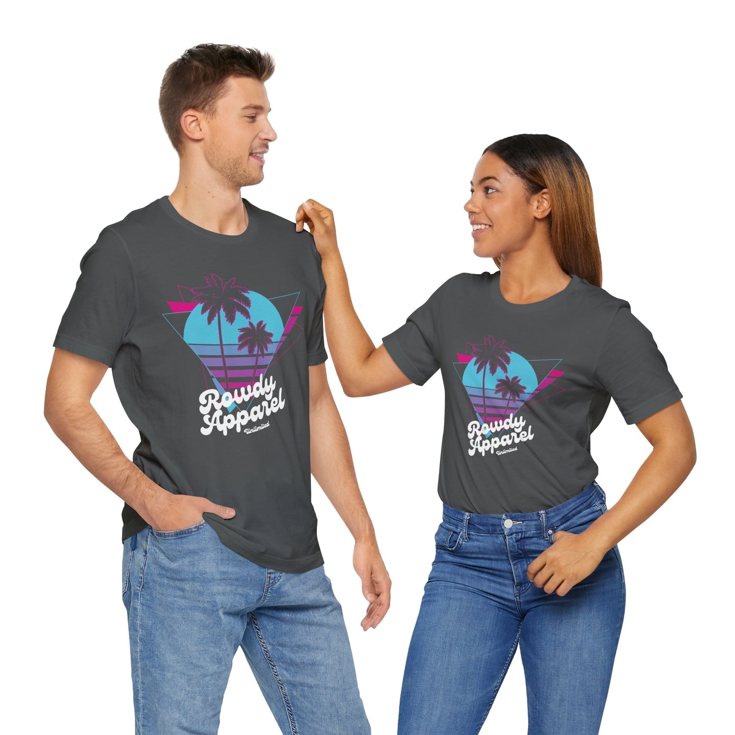 Neon Palm Retro Short Sleeve Tee