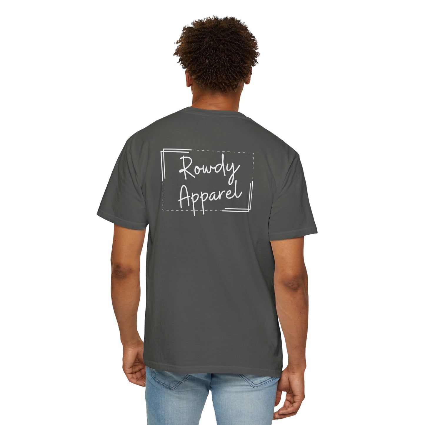 Rowdy Apparel Dotted Line Logo Unisex Garment-Dyed T-shirt