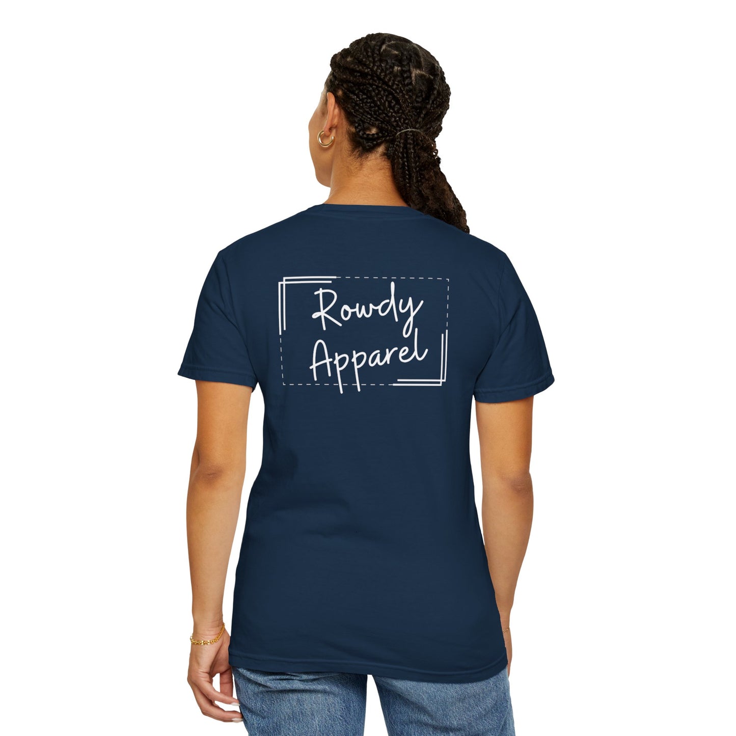 Rowdy Apparel Dotted Line Logo Unisex Garment-Dyed T-shirt