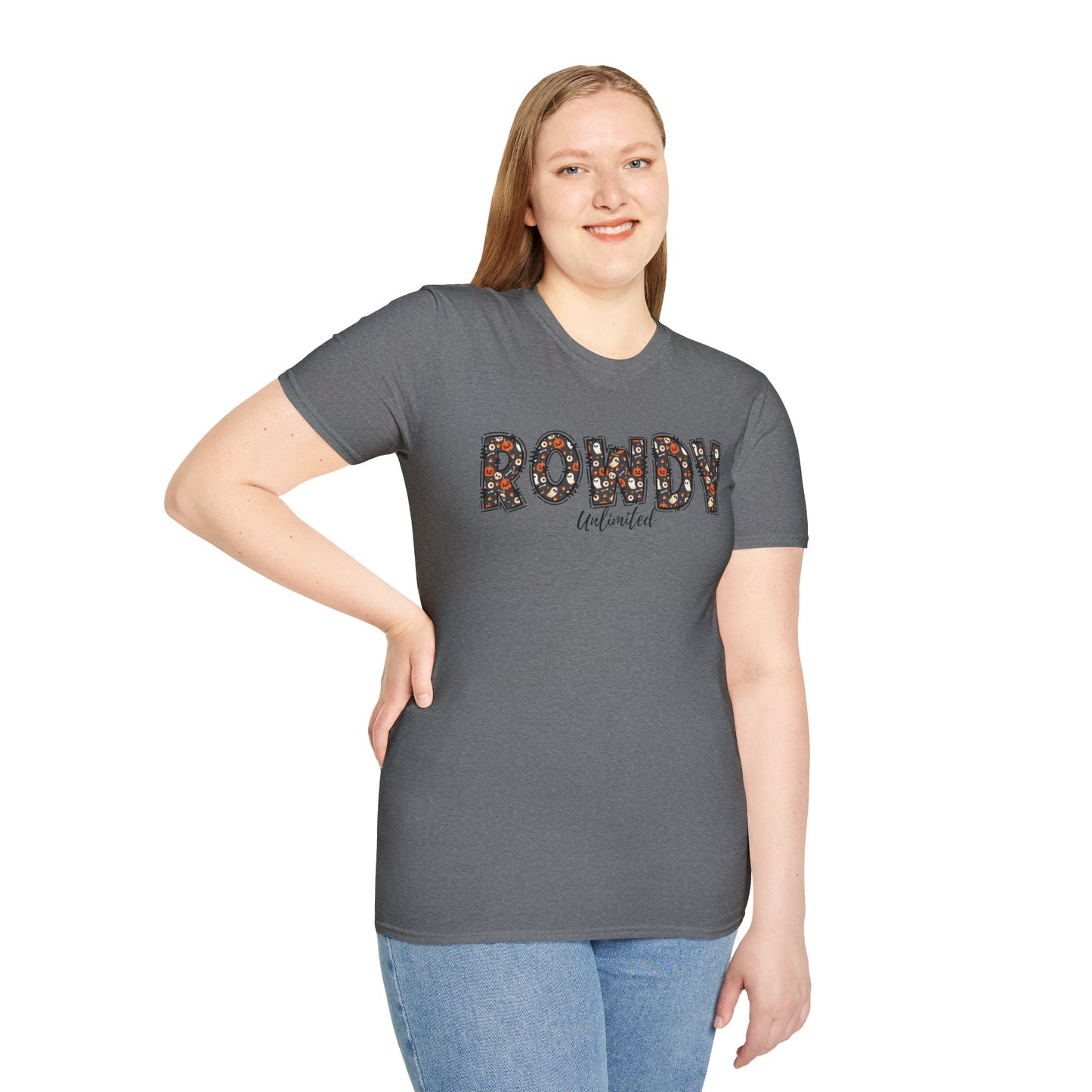 Rowdy Ghost Pumpkins Unisex Softstyle T-Shirt