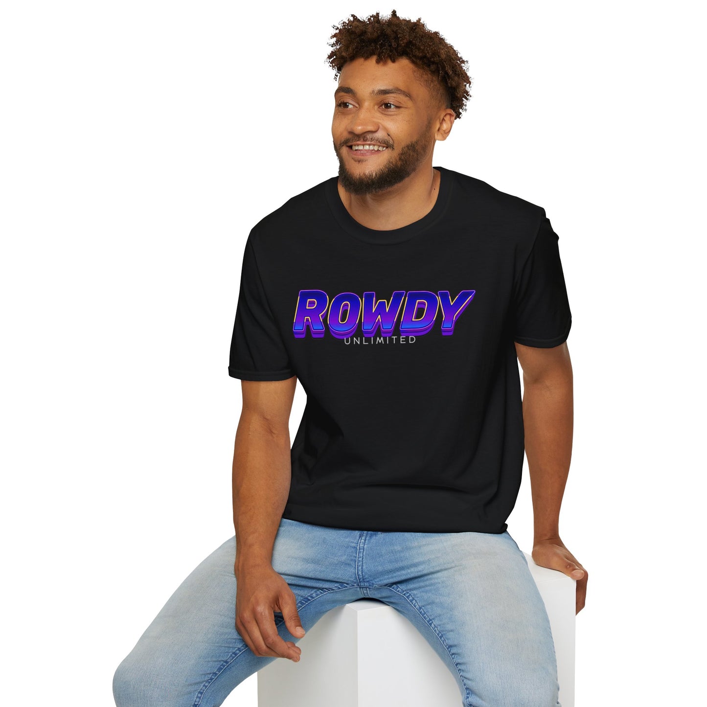 Super Rowdy Purple Unisex Softstyle T-Shirt