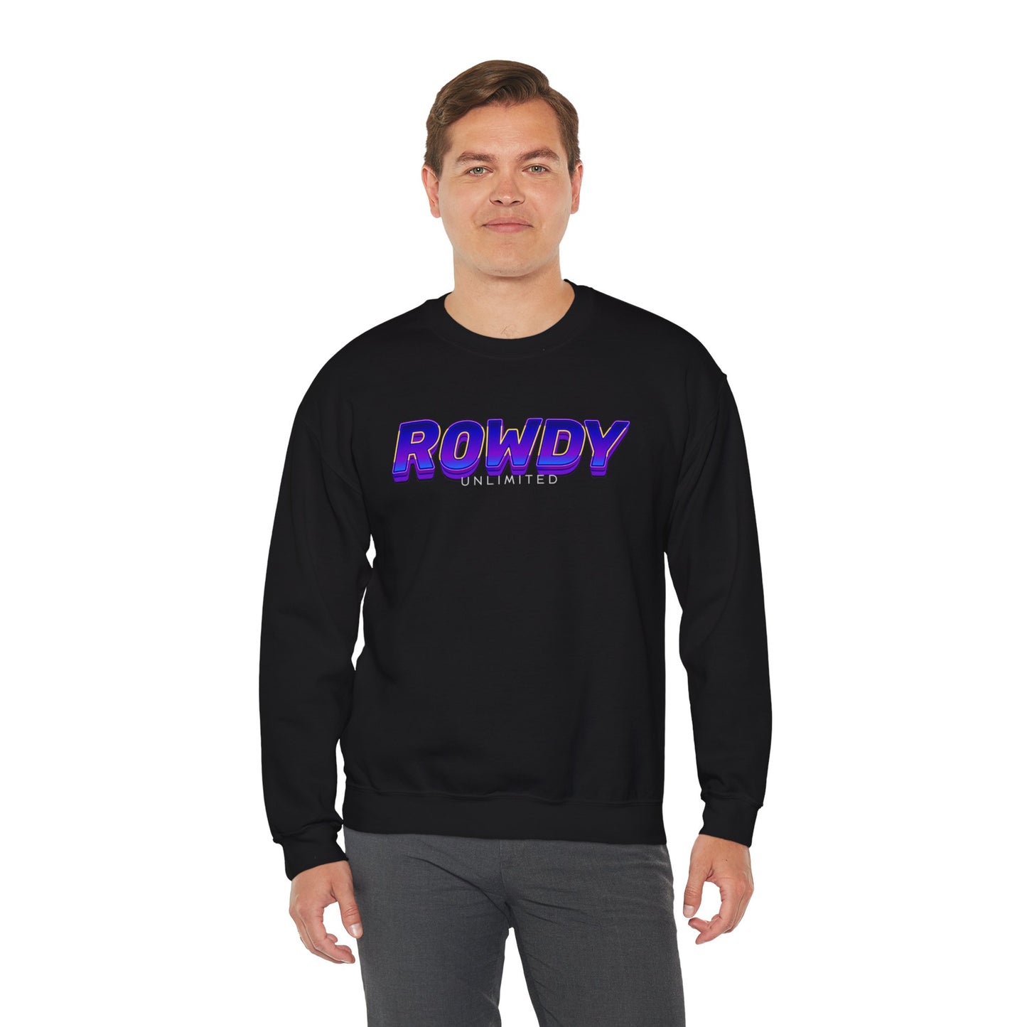 Super Purple Rowdy Unisex Heavy Blend™ Crewneck Sweatshirt
