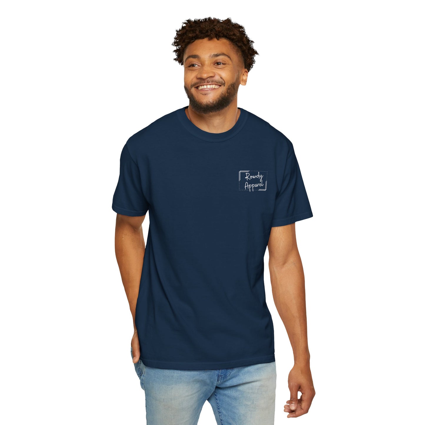 Rowdy Apparel Dotted Line Logo Unisex Garment-Dyed T-shirt