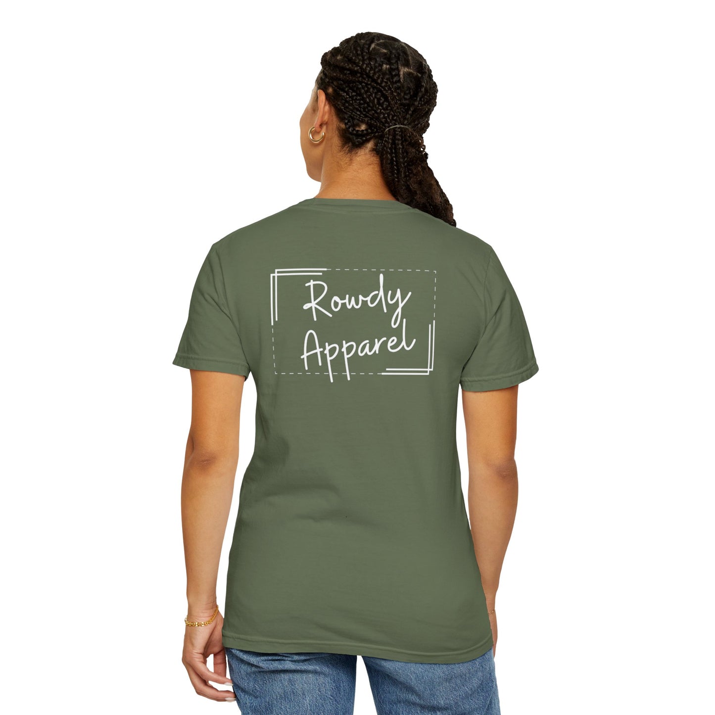 Rowdy Apparel Dotted Line Logo Unisex Garment-Dyed T-shirt