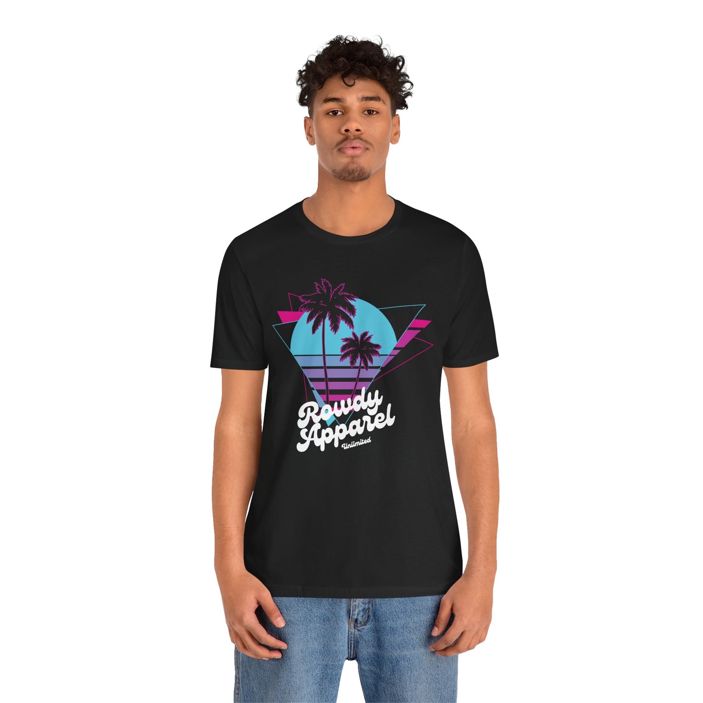 Neon Palm Retro Short Sleeve Tee