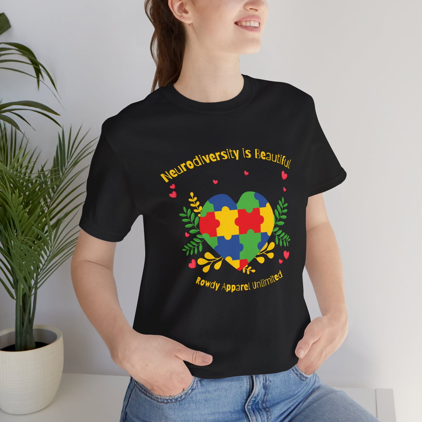 Neurodiversity is Beautiful Short Sleeve Tee-Autism Awareness