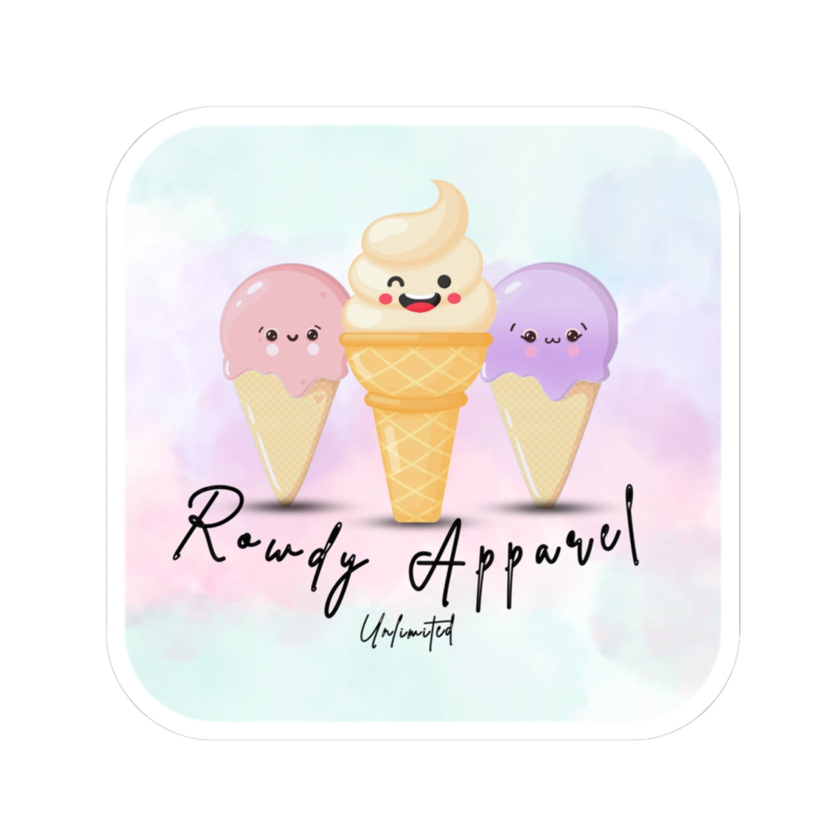 Ice cream Kiss-Cut Stickers