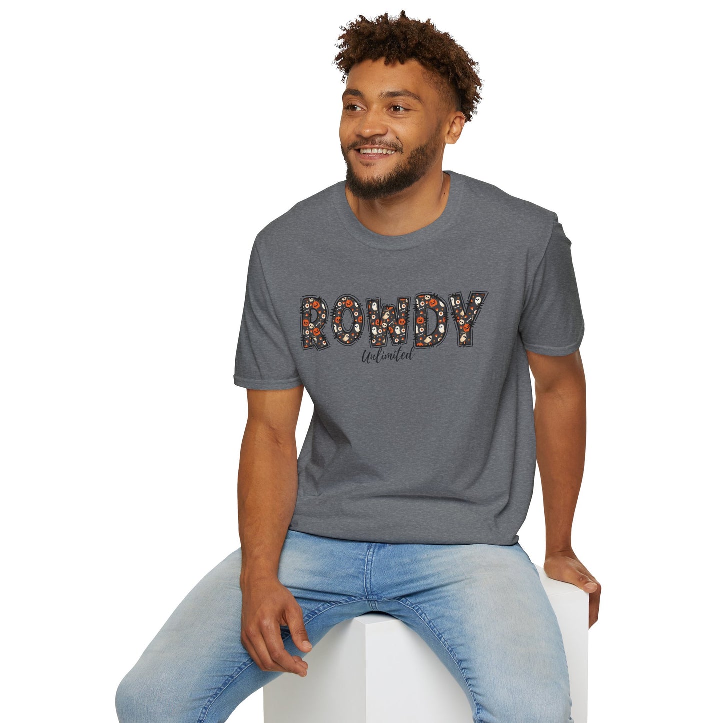 Rowdy Ghost Pumpkins Unisex Softstyle T-Shirt