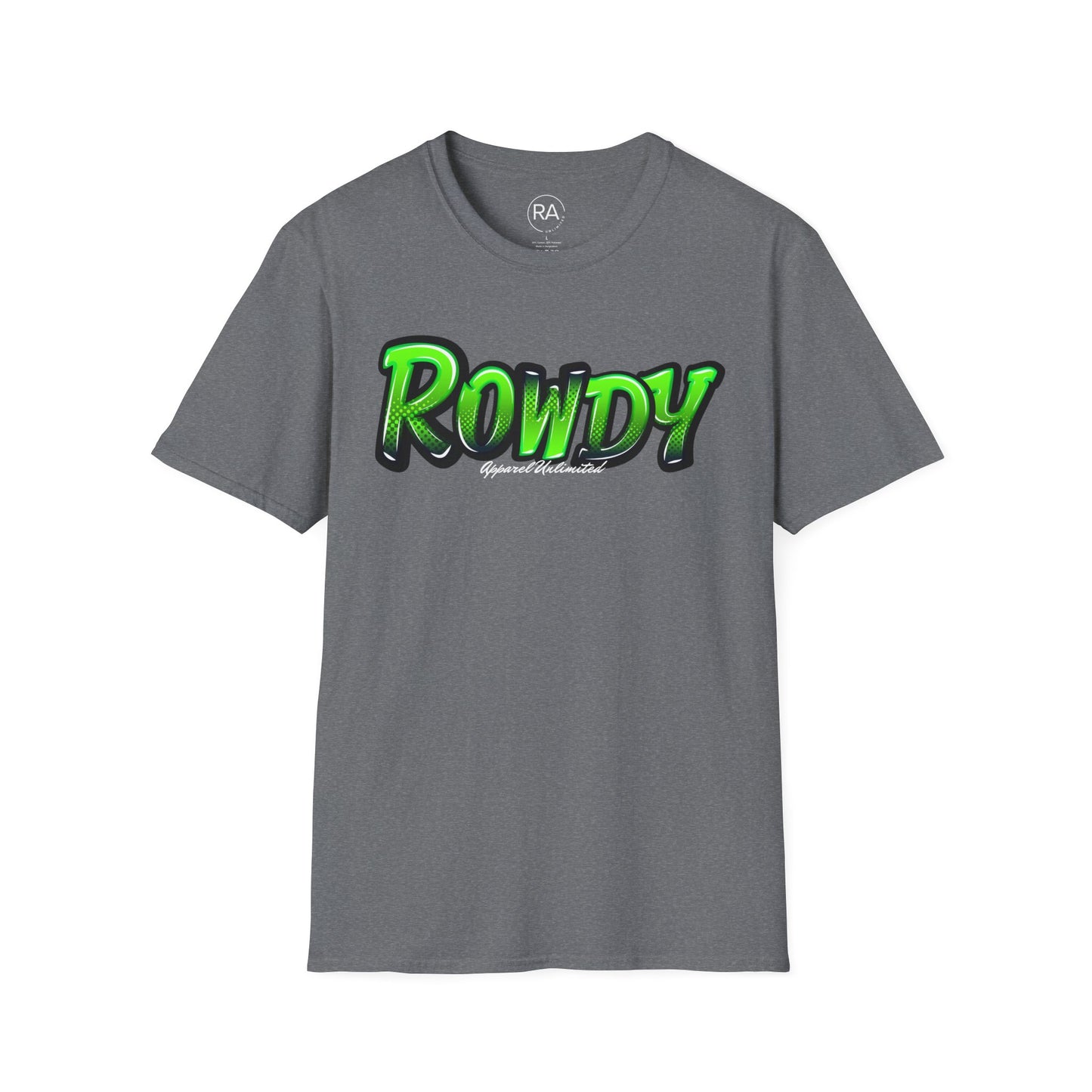 Green Graffiti Rowdy Unisex Softstyle T-Shirt