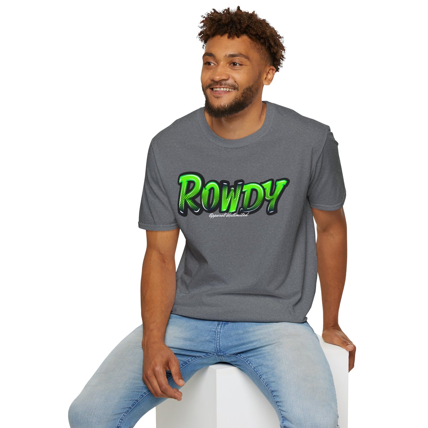 Green Graffiti Rowdy Unisex Softstyle T-Shirt