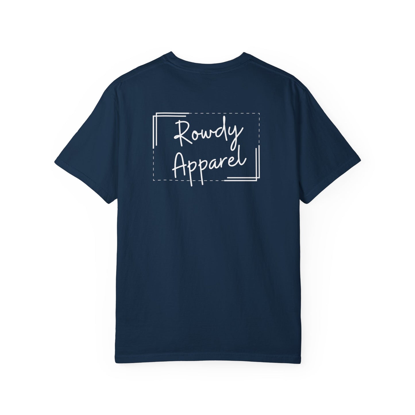 Rowdy Apparel Dotted Line Logo Unisex Garment-Dyed T-shirt
