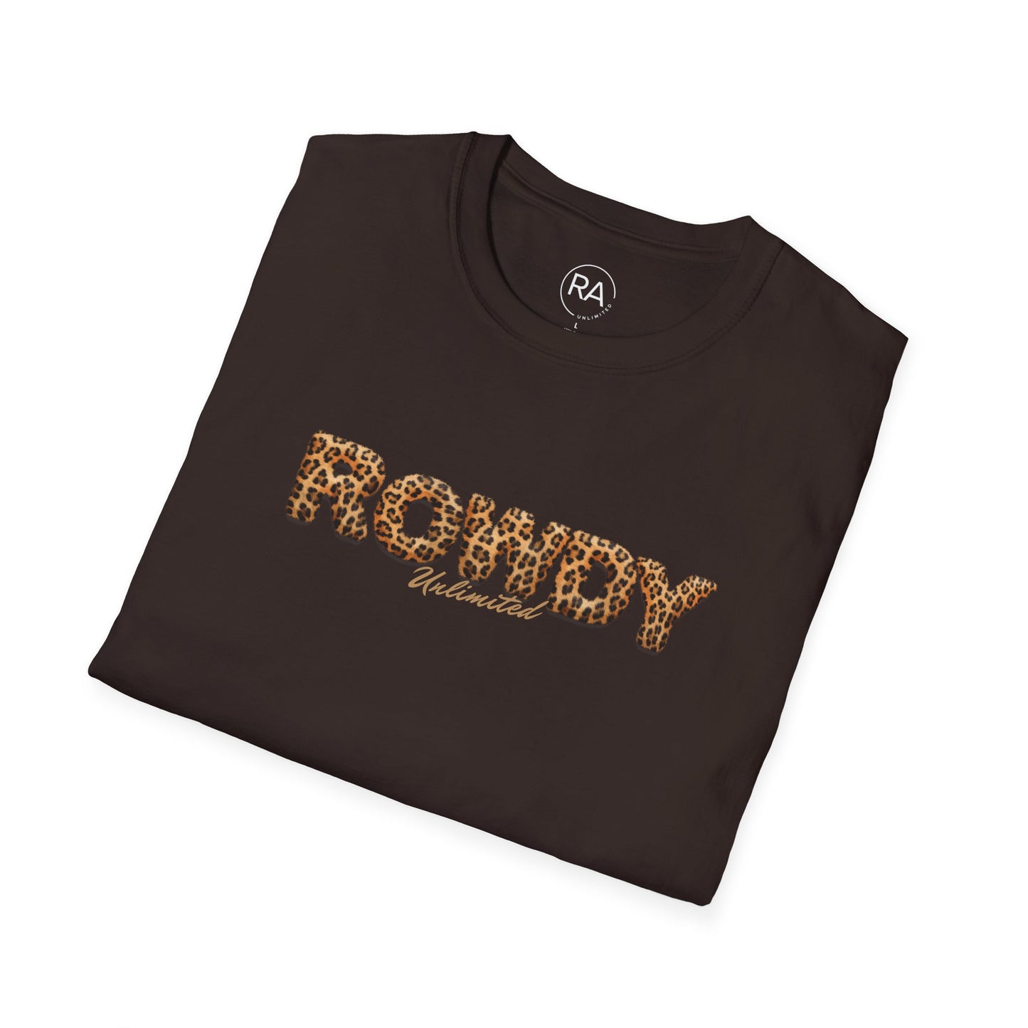 Fuzzy Animal Print Rowdy Unisex Softstyle T-Shirt