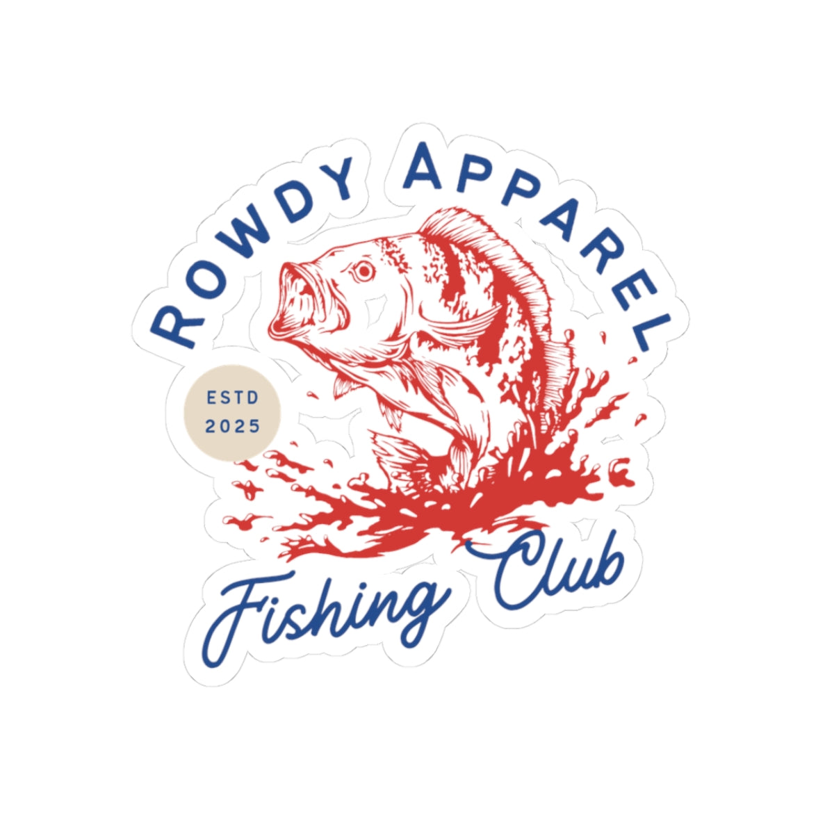 Fish club Kiss-Cut Stickers