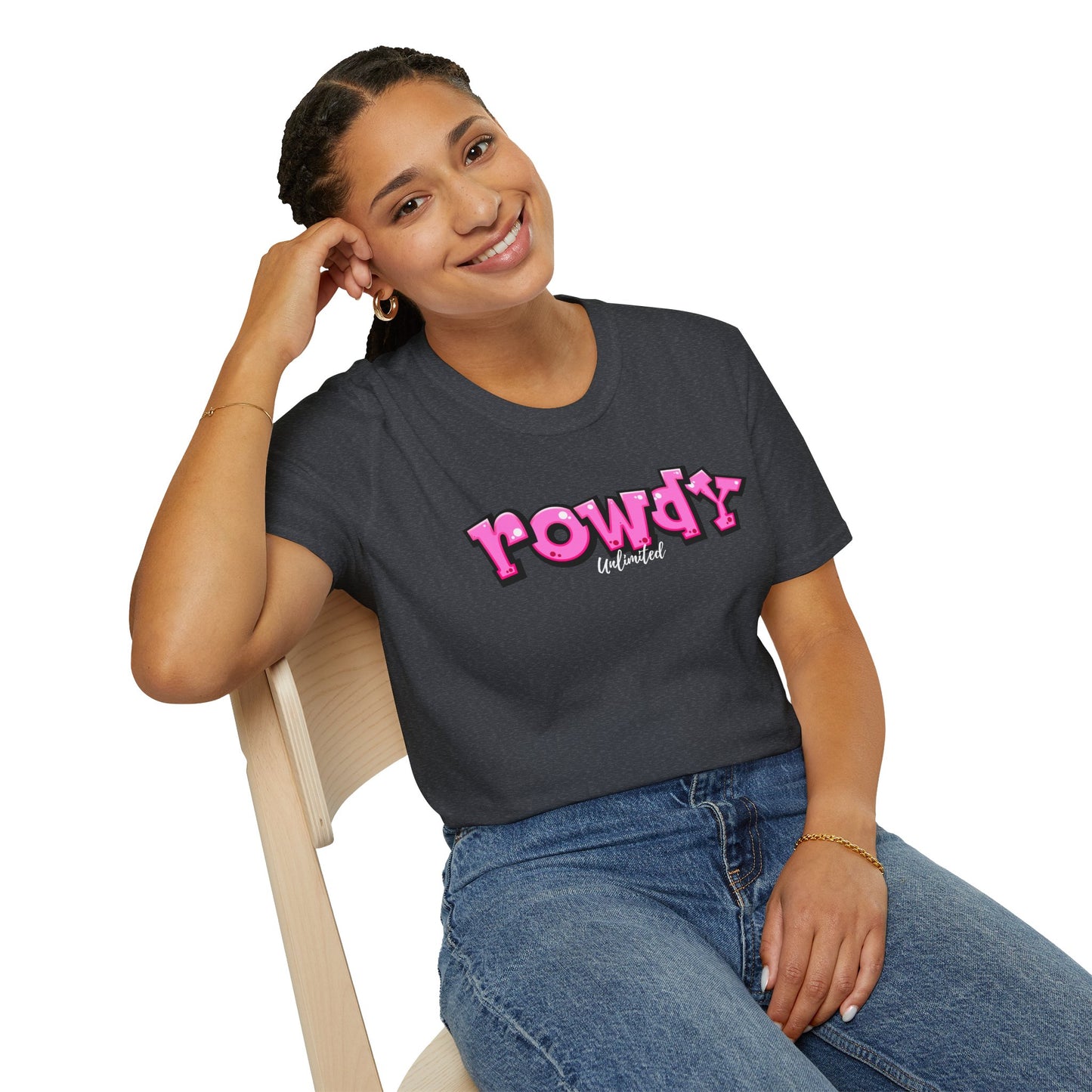 Pink Graffiti Rowdy Unisex Softstyle T-Shirt