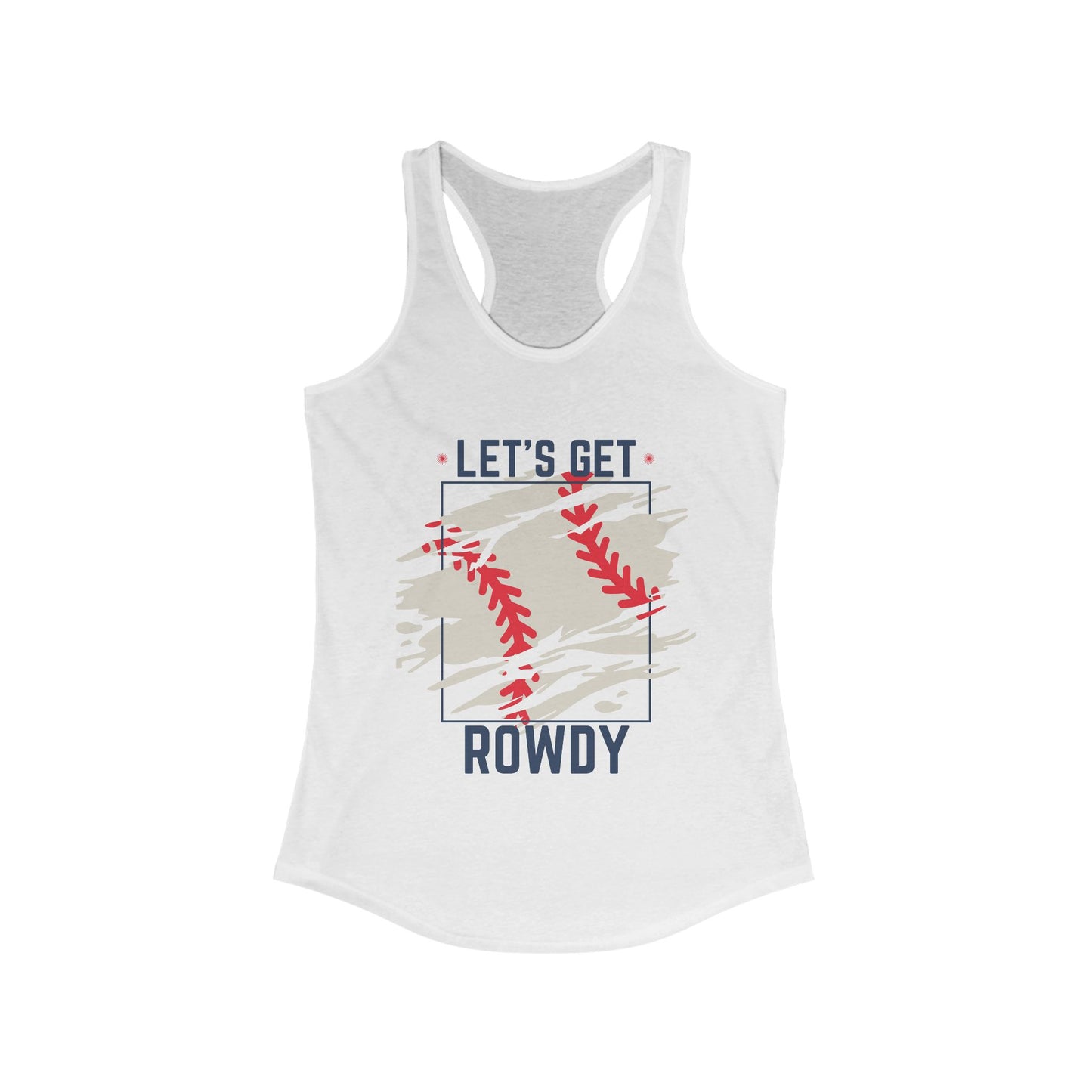 Women's Ideal Racerback Tank-LGR baseball