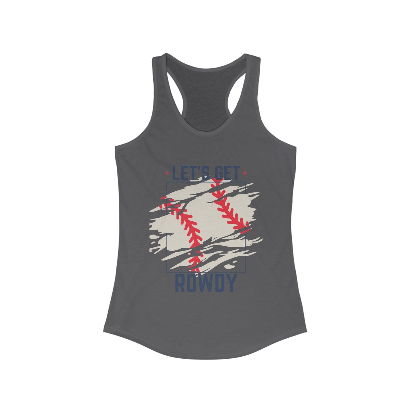 Women's Ideal Racerback Tank-LGR baseball