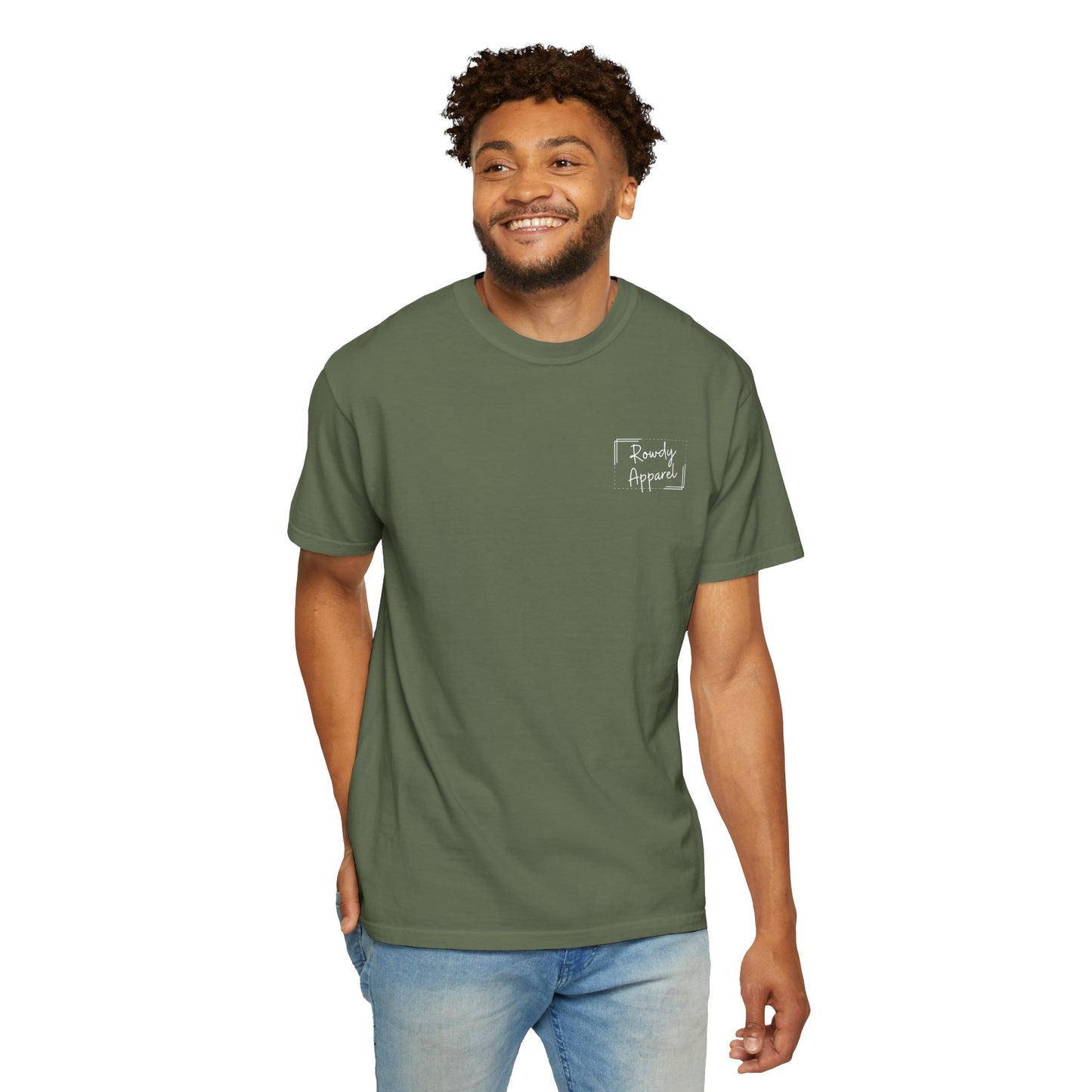 Rowdy Apparel Dotted Line Logo Unisex Garment-Dyed T-shirt
