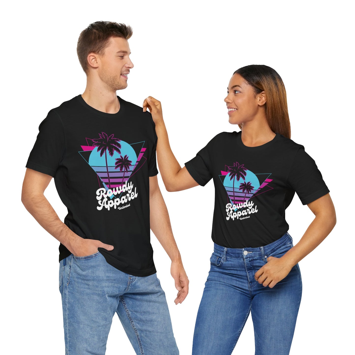 Neon Palm Retro Short Sleeve Tee