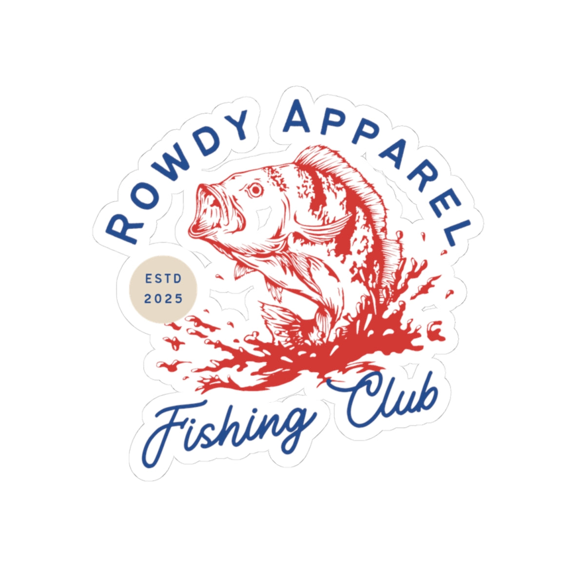 Fish club Kiss-Cut Stickers