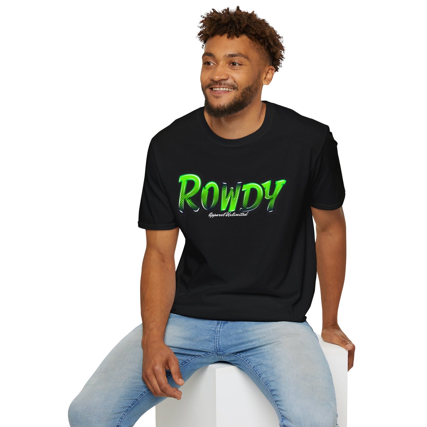 Green Graffiti Rowdy Unisex Softstyle T-Shirt
