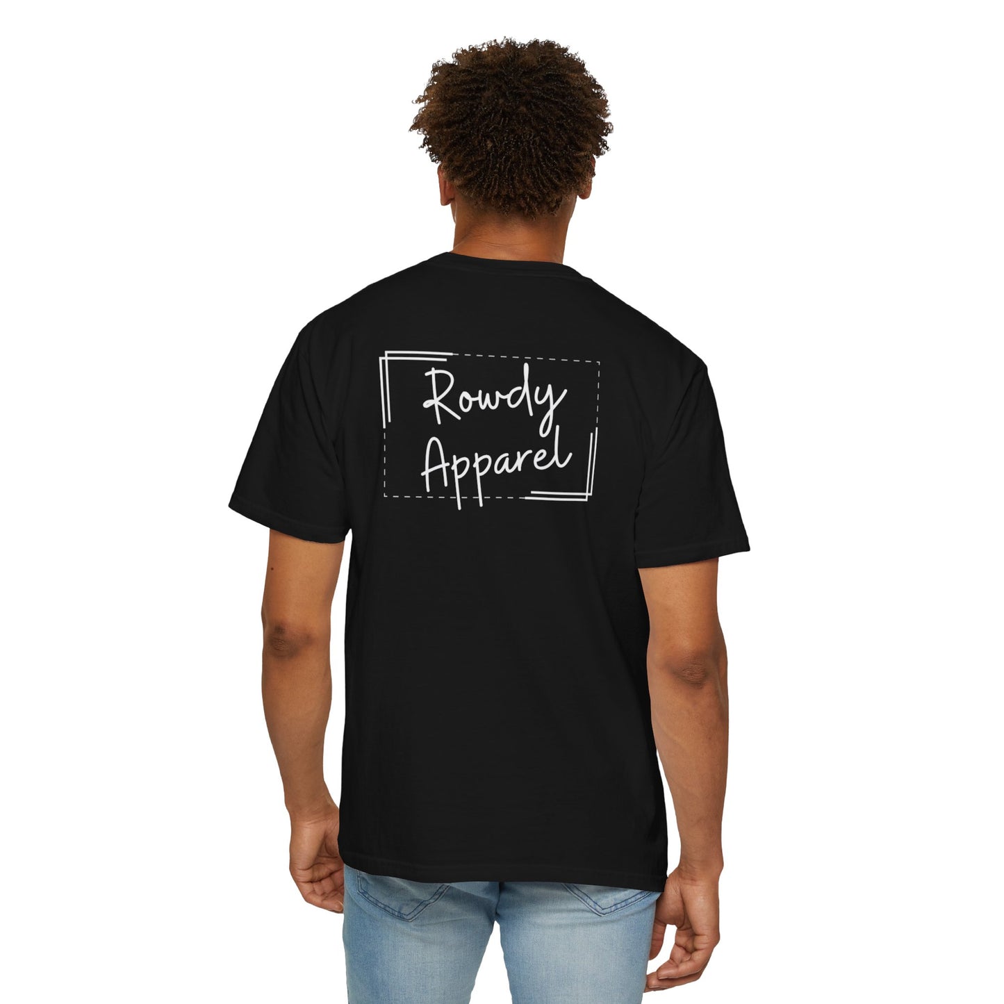 Rowdy Apparel Dotted Line Logo Unisex Garment-Dyed T-shirt