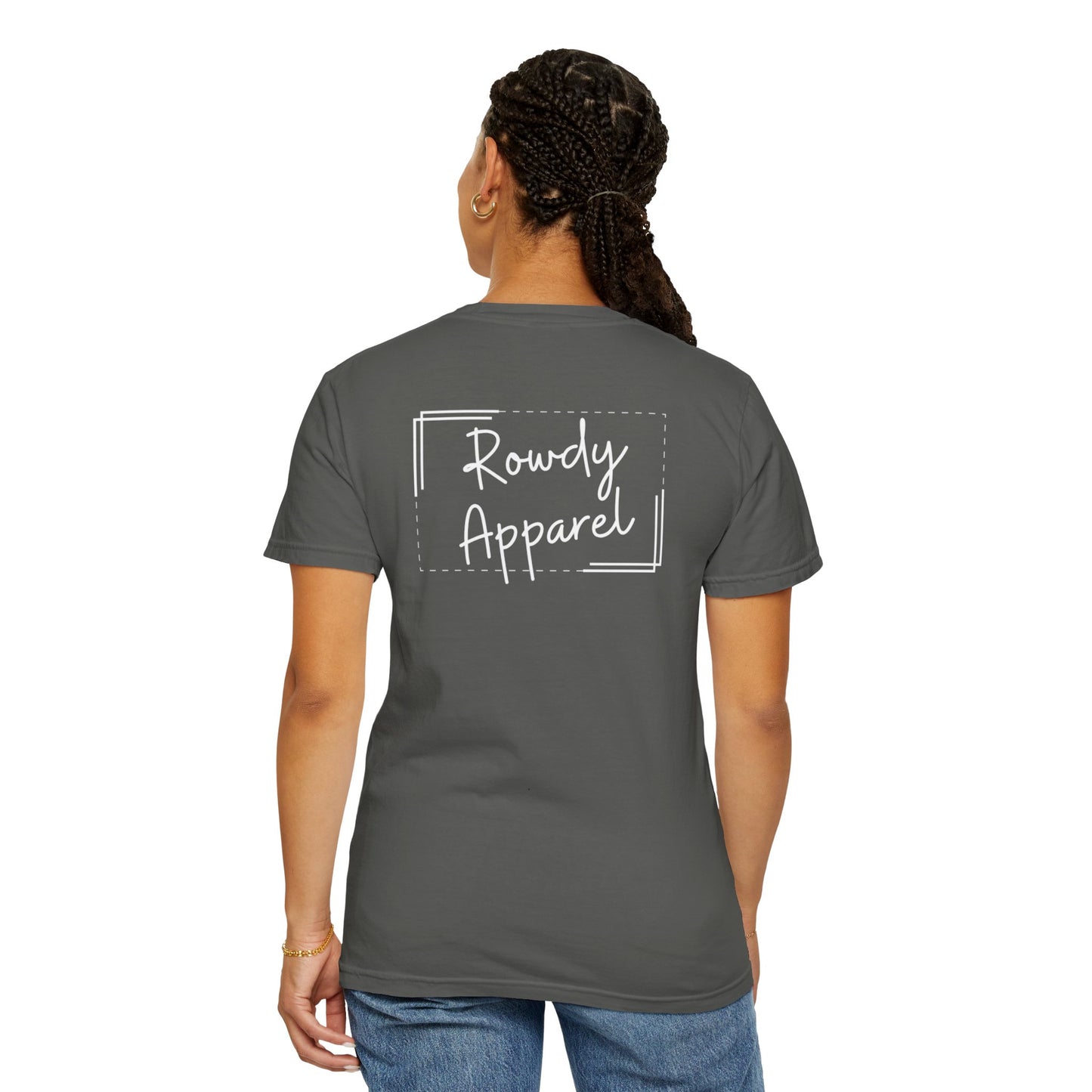 Rowdy Apparel Dotted Line Logo Unisex Garment-Dyed T-shirt