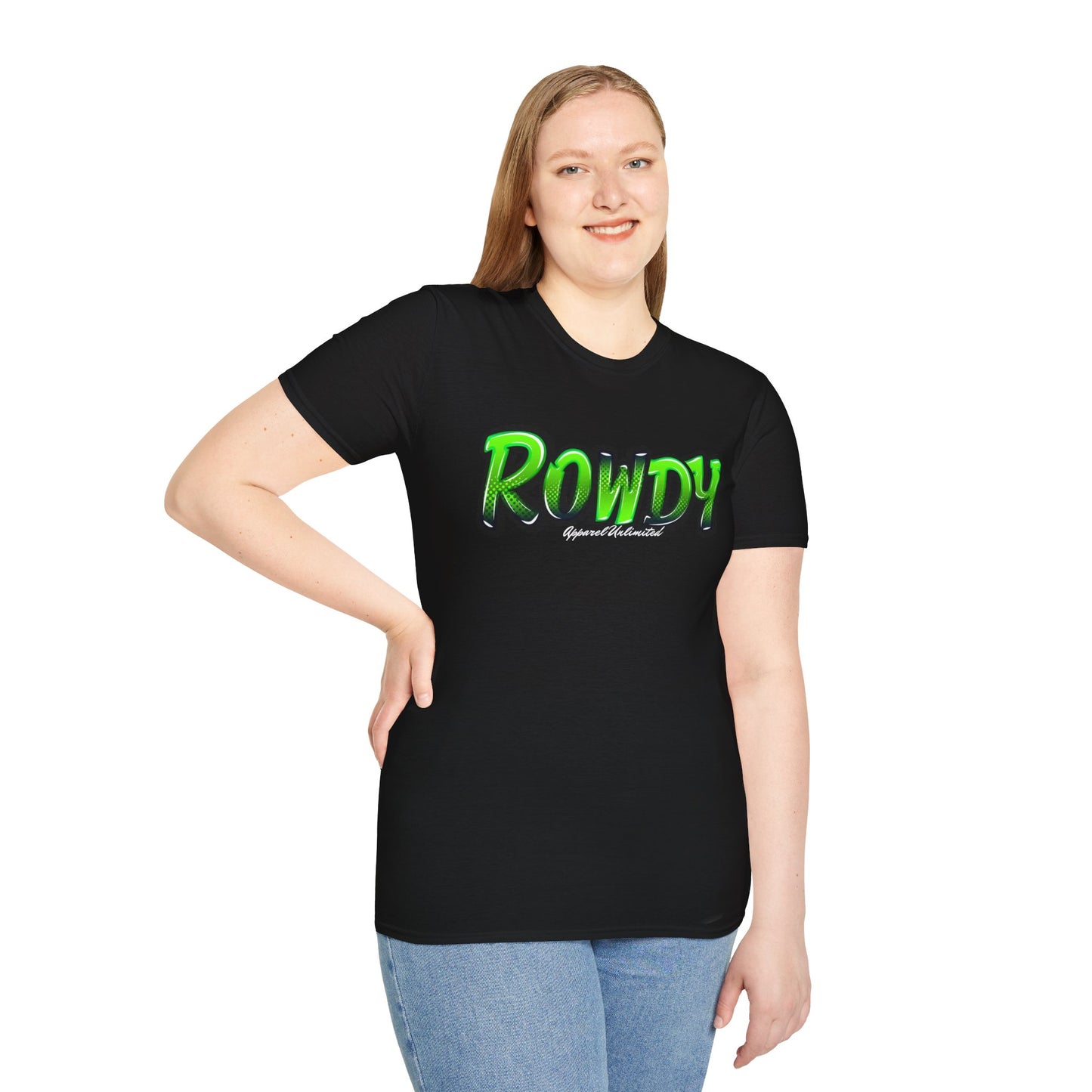 Green Graffiti Rowdy Unisex Softstyle T-Shirt