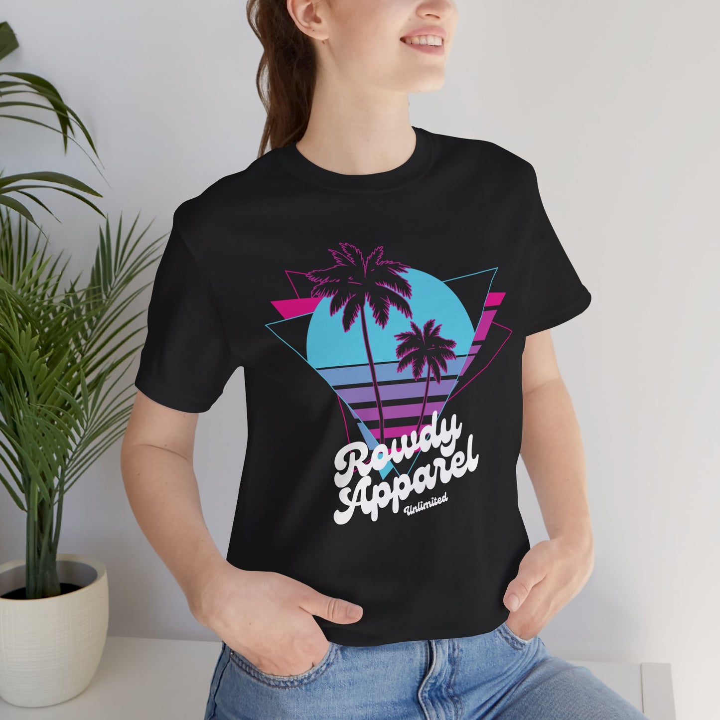 Neon Palm Retro Short Sleeve Tee
