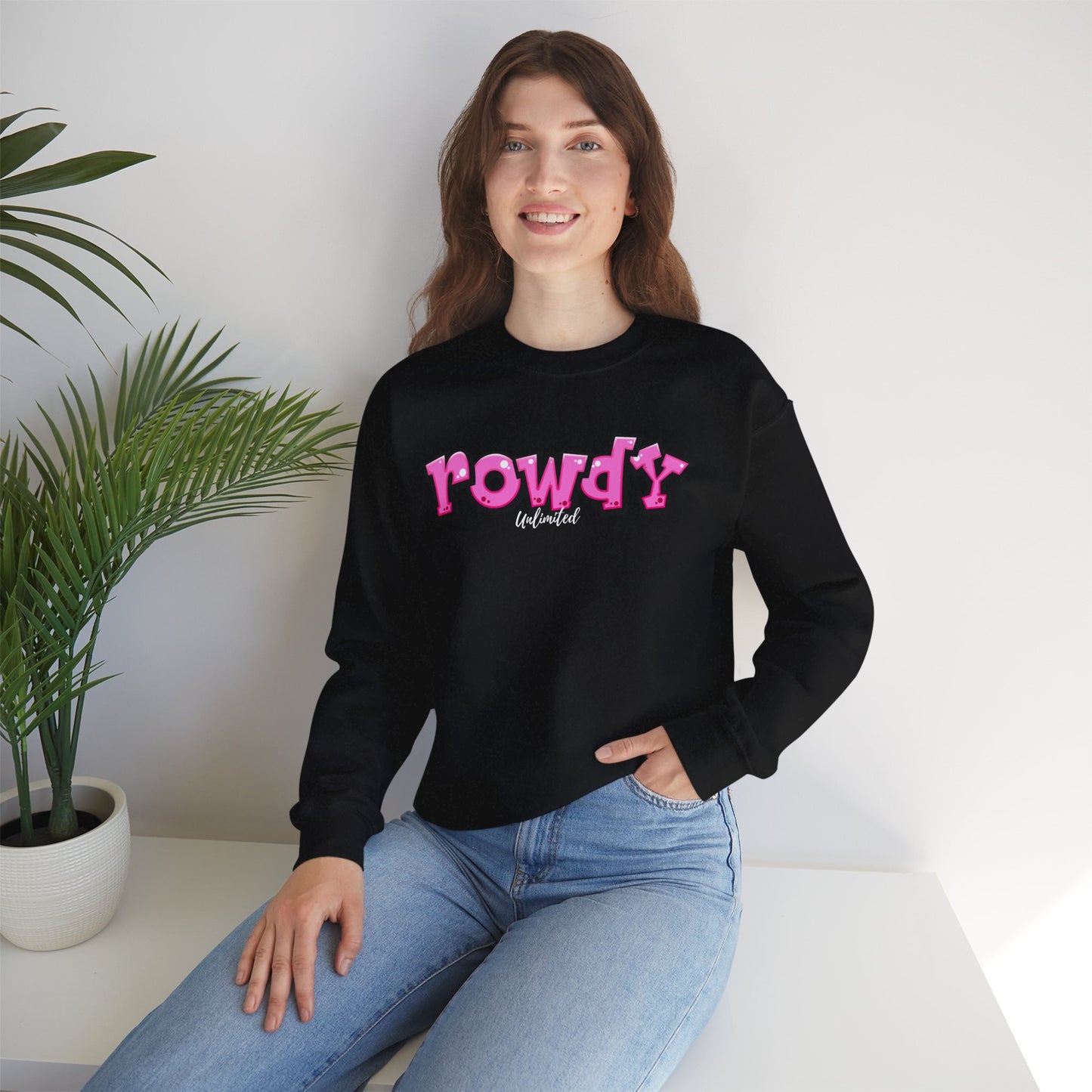 Rowdy Pink Unisex Heavy Blend™ Crewneck Sweatshirt