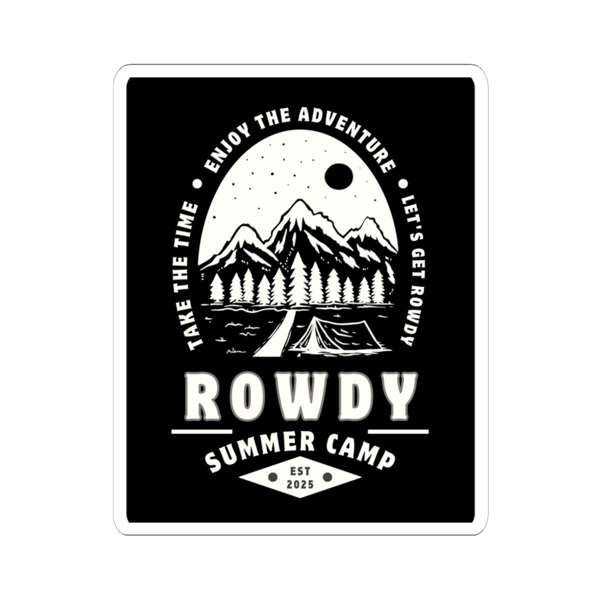 Rowdy Camp Stickers