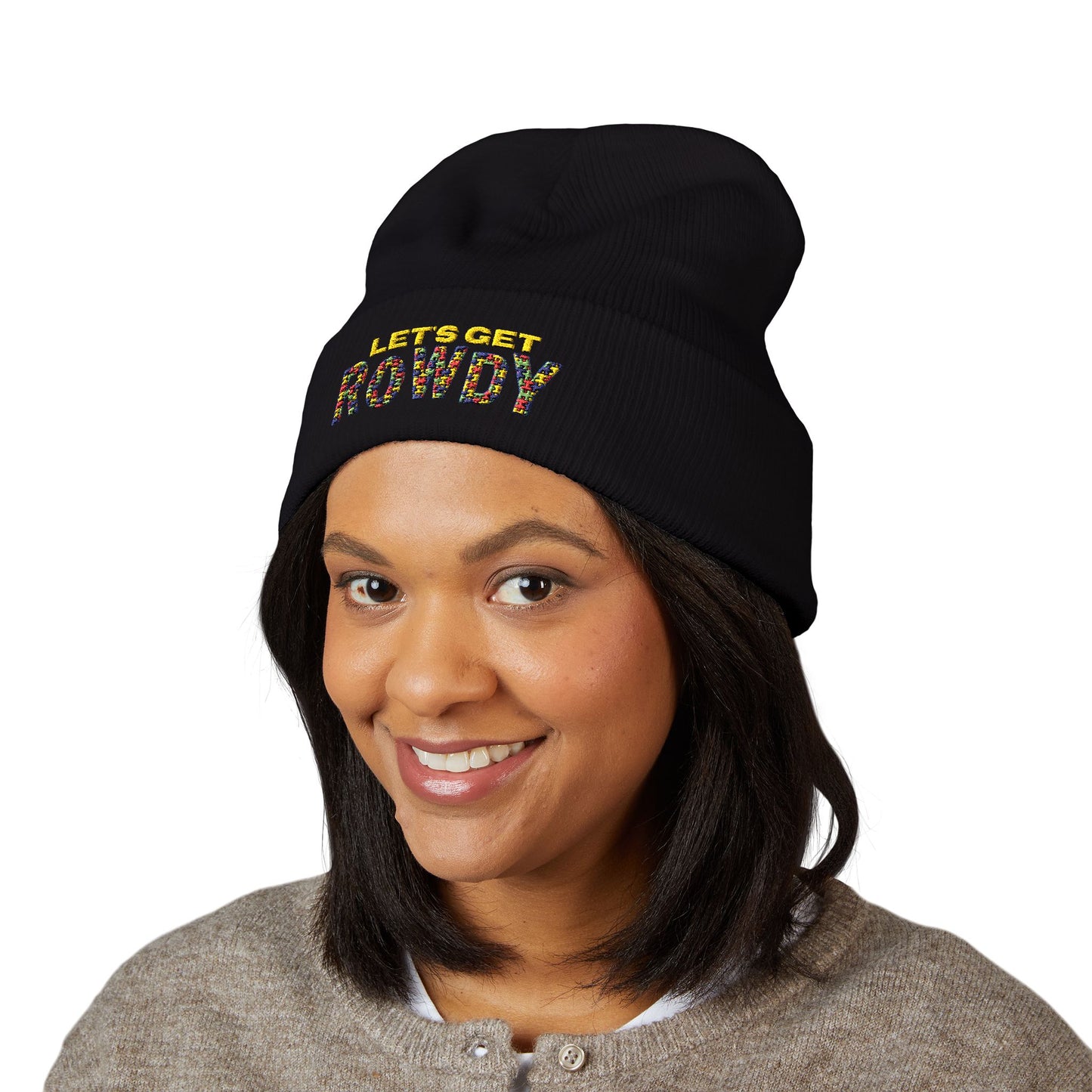 Classic Cuffed Beanie (Embroidery)- Autism Awareness