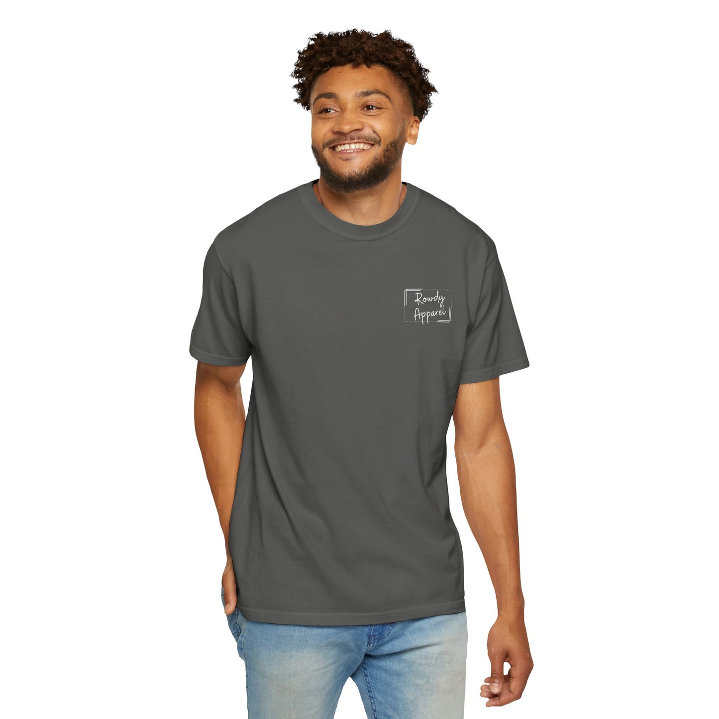 Rowdy Apparel Dotted Line Logo Unisex Garment-Dyed T-shirt