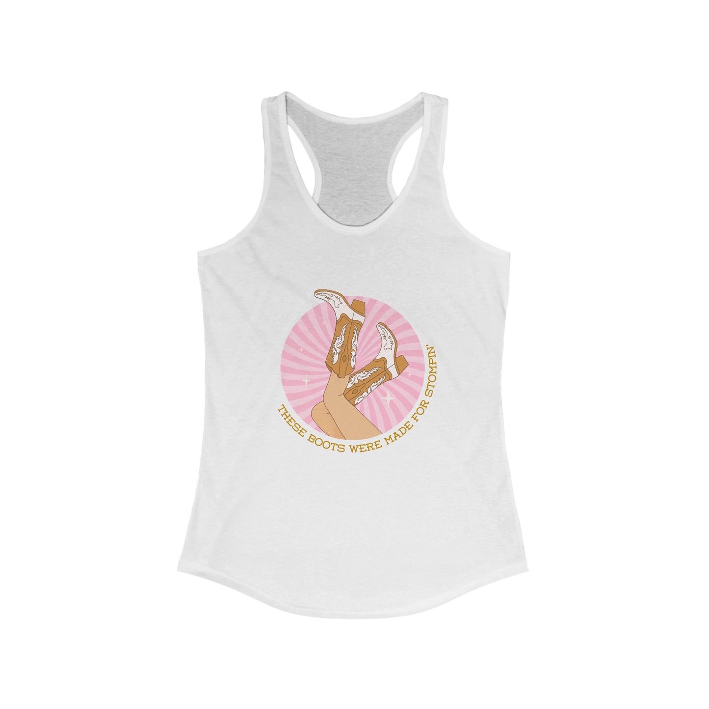 Women's Ideal Racerback Tank- stomping boots
