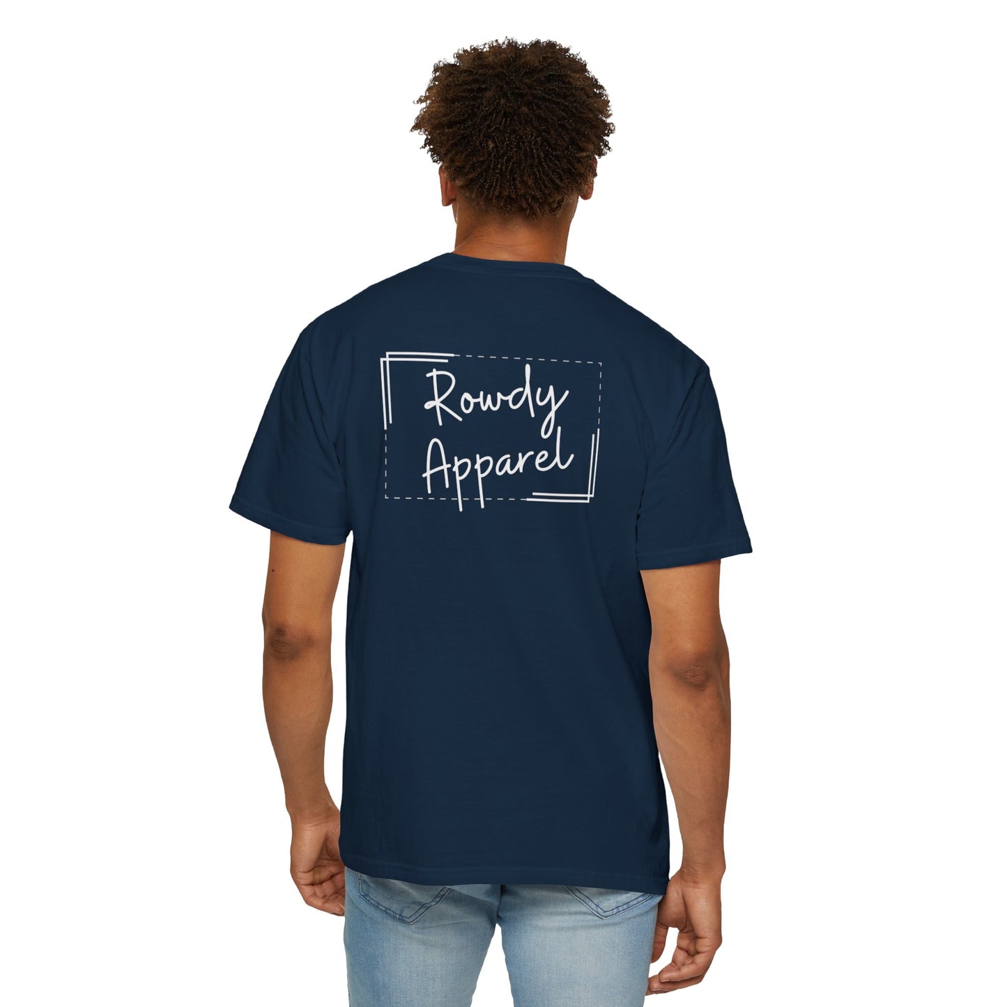 Rowdy Apparel Dotted Line Logo Unisex Garment-Dyed T-shirt