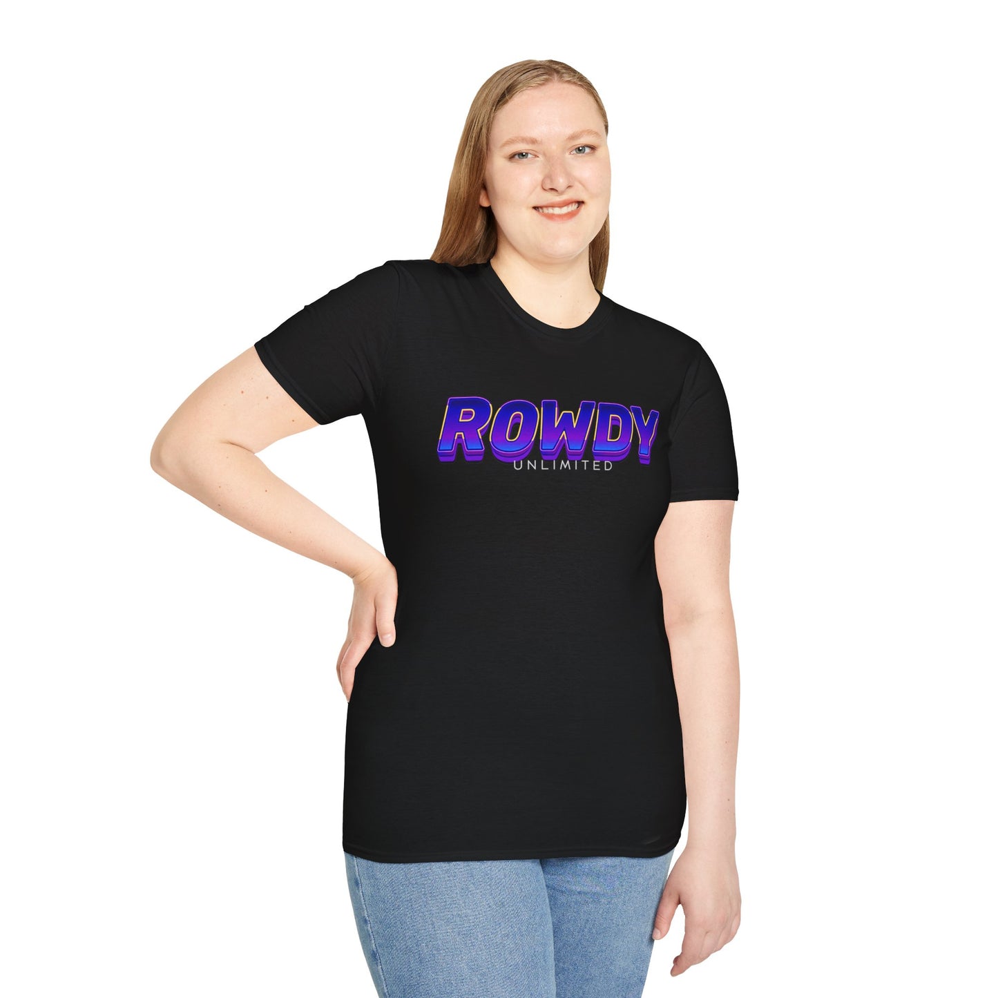Super Rowdy Purple Unisex Softstyle T-Shirt