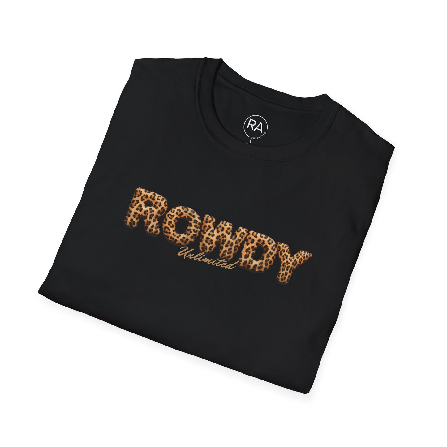Fuzzy Animal Print Rowdy Unisex Softstyle T-Shirt
