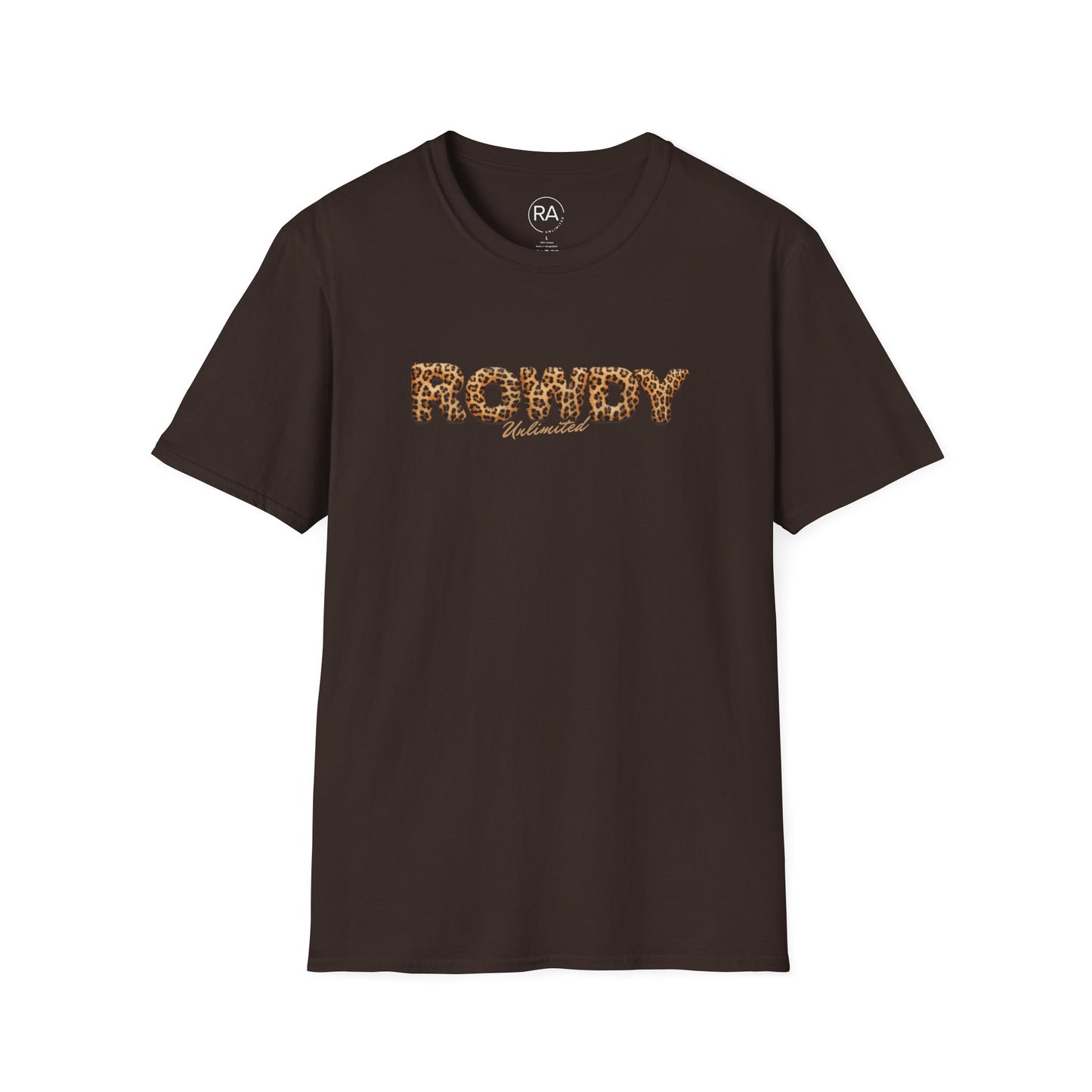 Fuzzy Animal Print Rowdy Unisex Softstyle T-Shirt