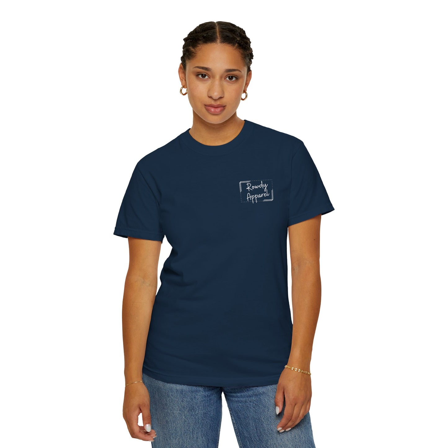 Rowdy Apparel Dotted Line Logo Unisex Garment-Dyed T-shirt