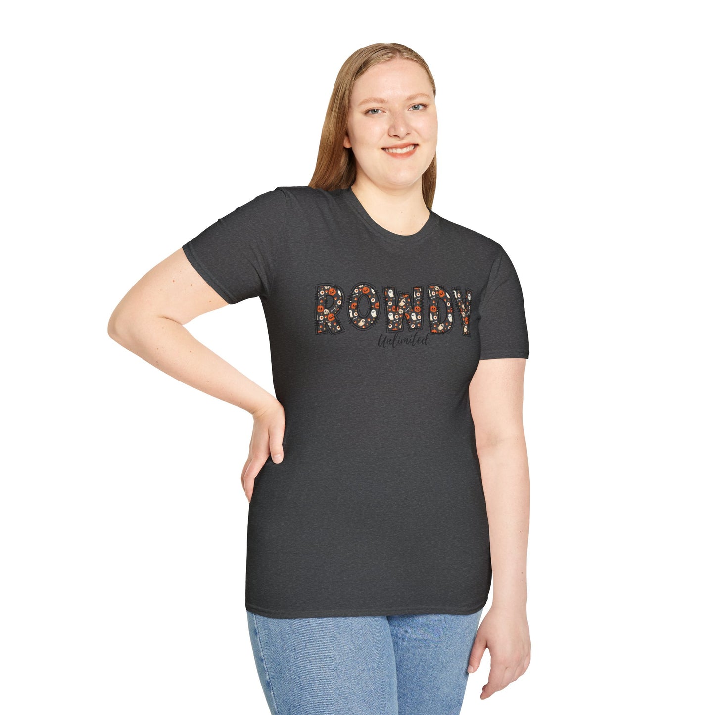Rowdy Ghost Pumpkins Unisex Softstyle T-Shirt