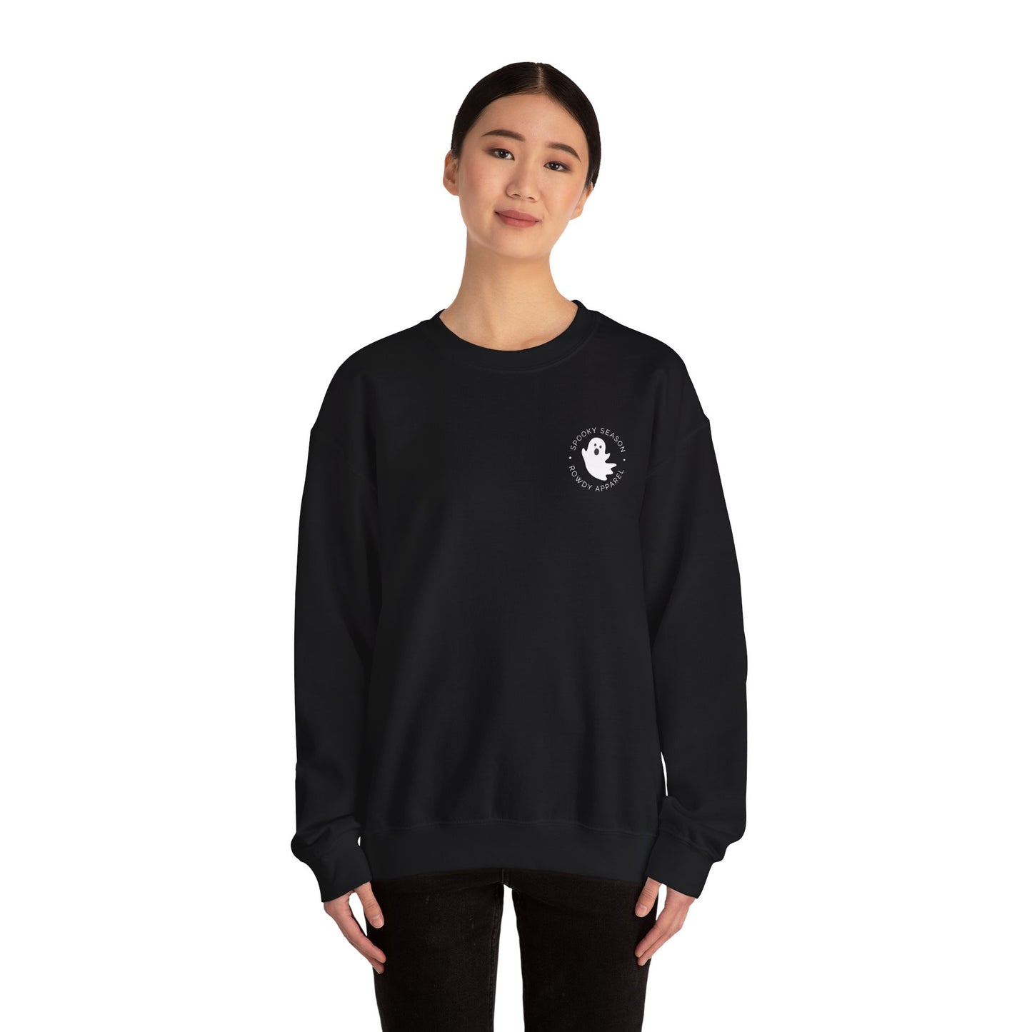 Spooky SZN Ghost Logo Unisex Heavy Blend™ Crewneck Sweatshirt