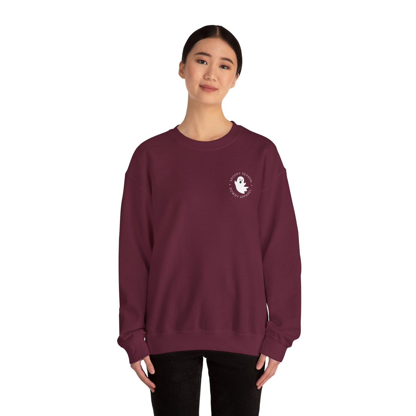 Spooky SZN Ghost Logo Unisex Heavy Blend™ Crewneck Sweatshirt