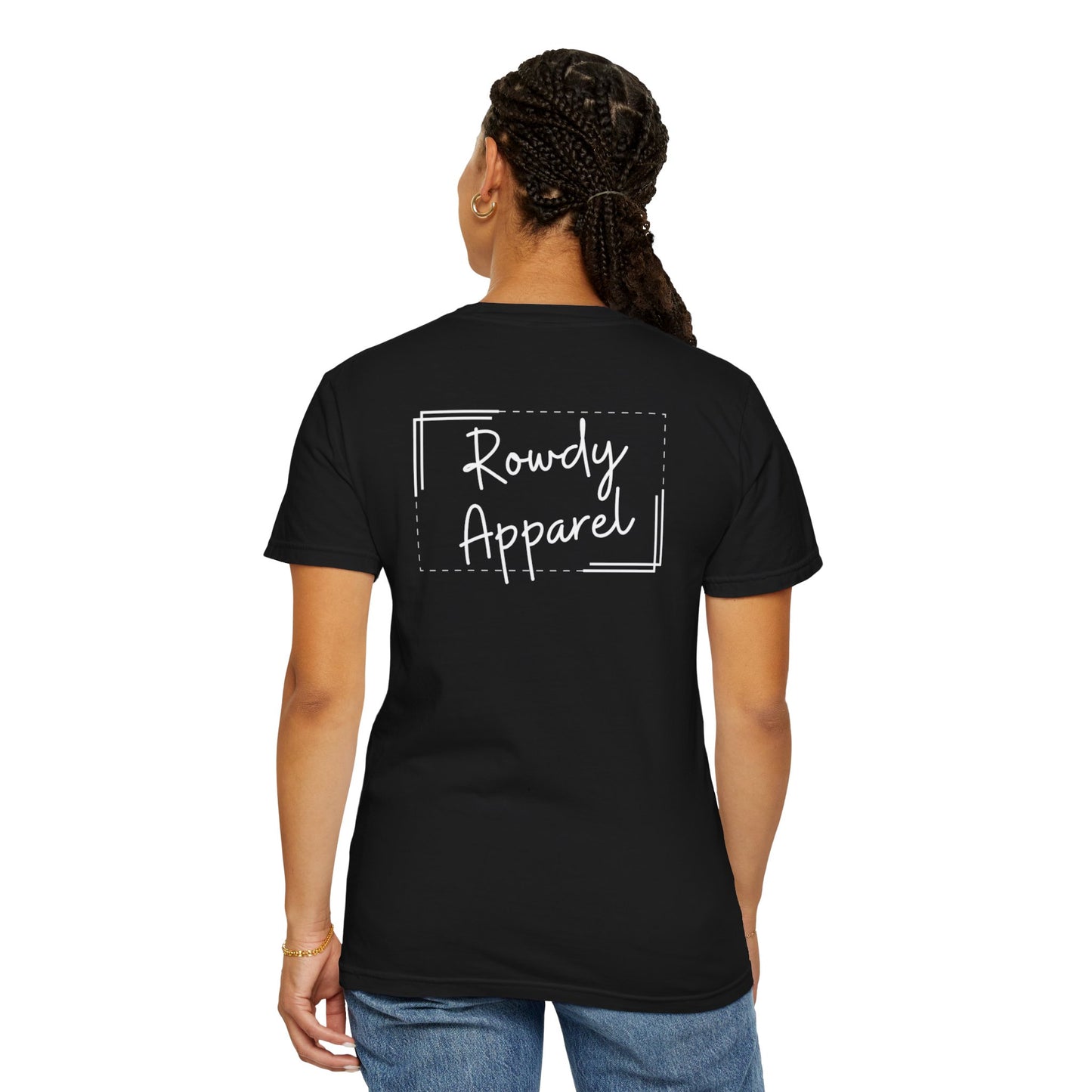 Rowdy Apparel Dotted Line Logo Unisex Garment-Dyed T-shirt