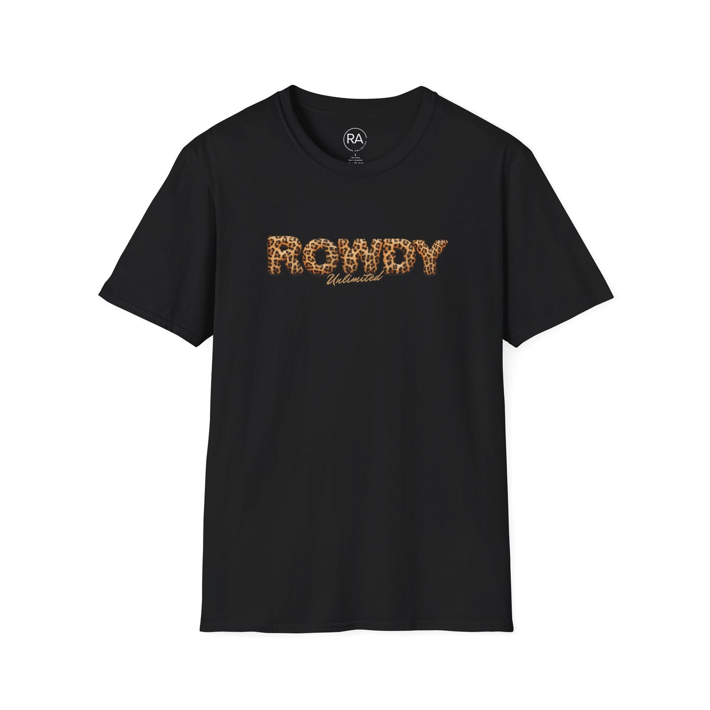 Fuzzy Animal Print Rowdy Unisex Softstyle T-Shirt