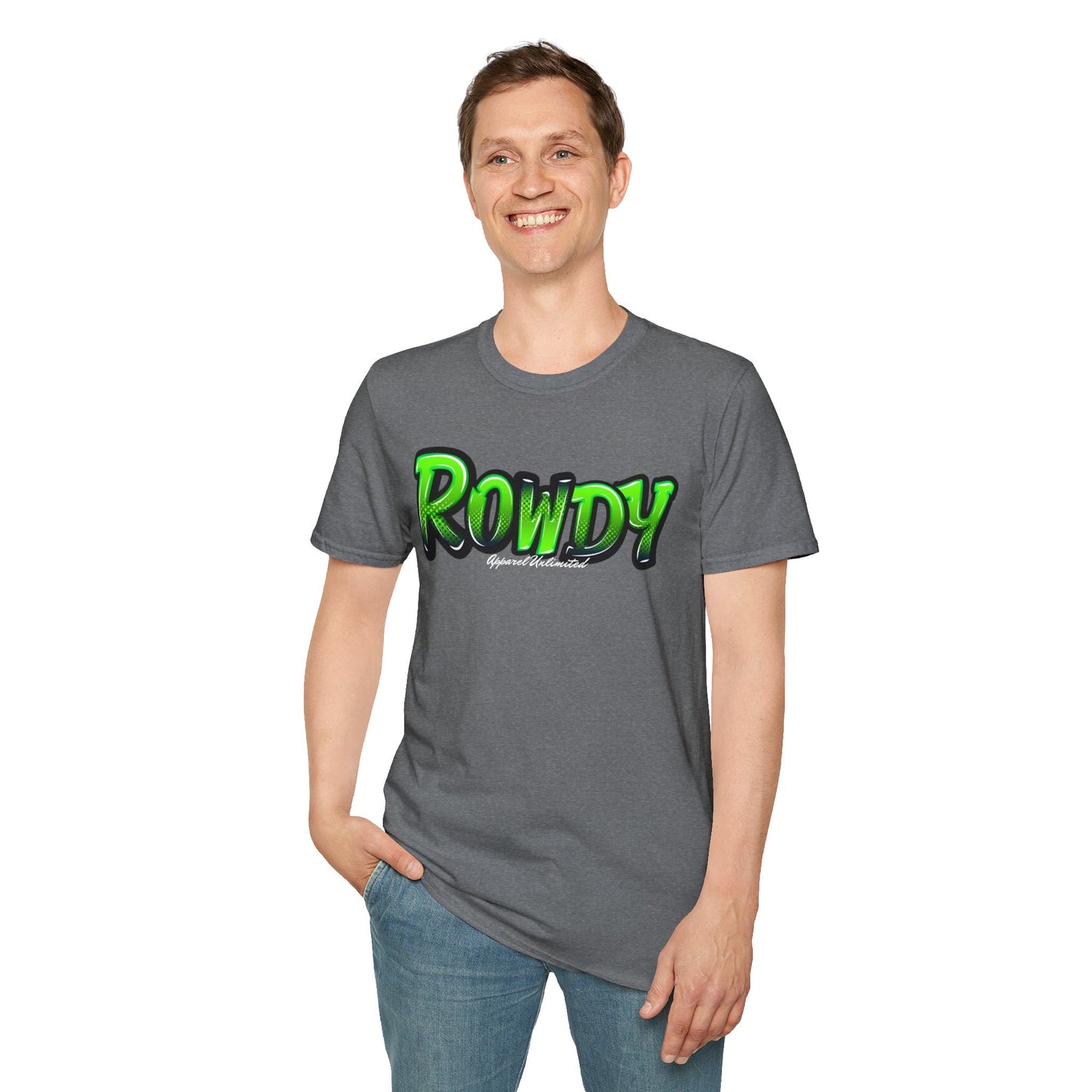 Green Graffiti Rowdy Unisex Softstyle T-Shirt