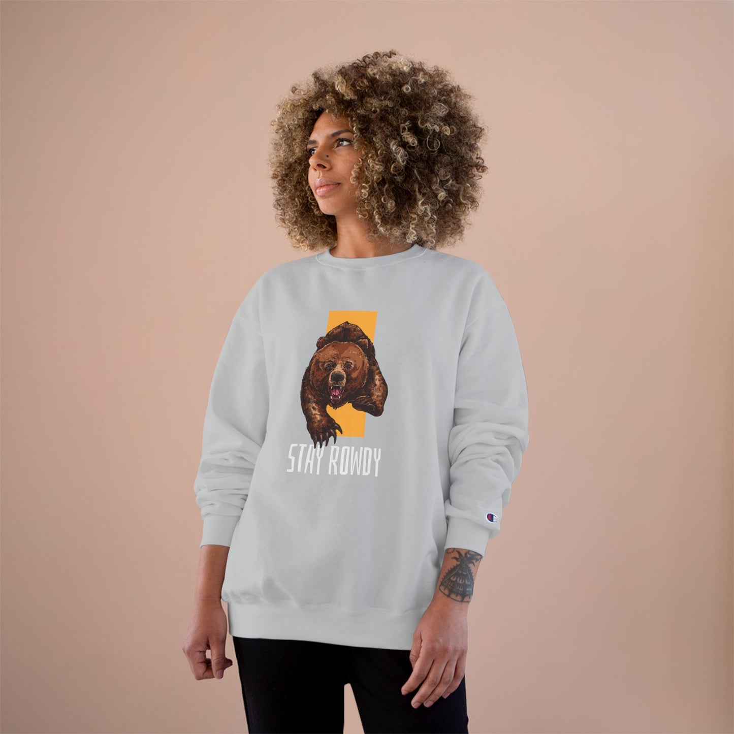 Champion Sweatshirt - Stay Rowdy Bear