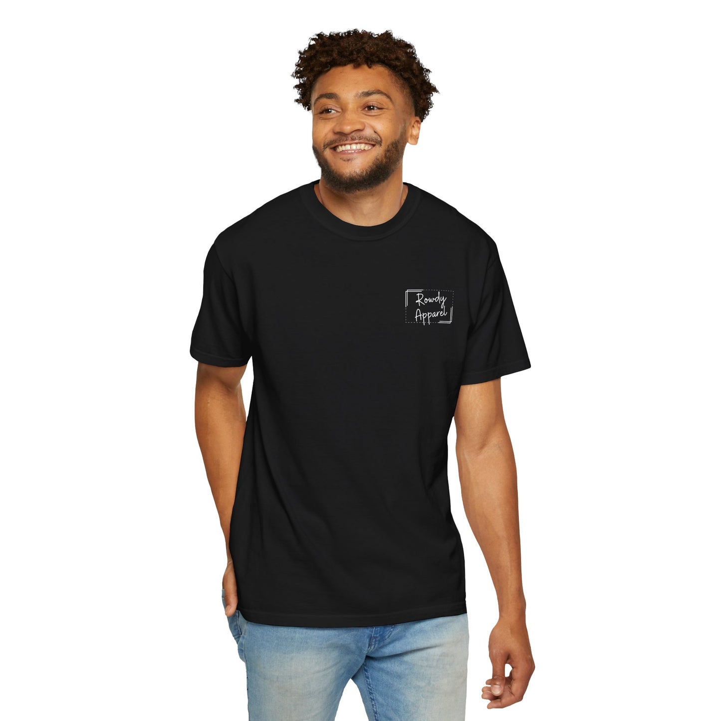 Rowdy Apparel Dotted Line Logo Unisex Garment-Dyed T-shirt